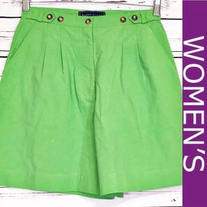 Karen Scott High Waisted Green Shorts